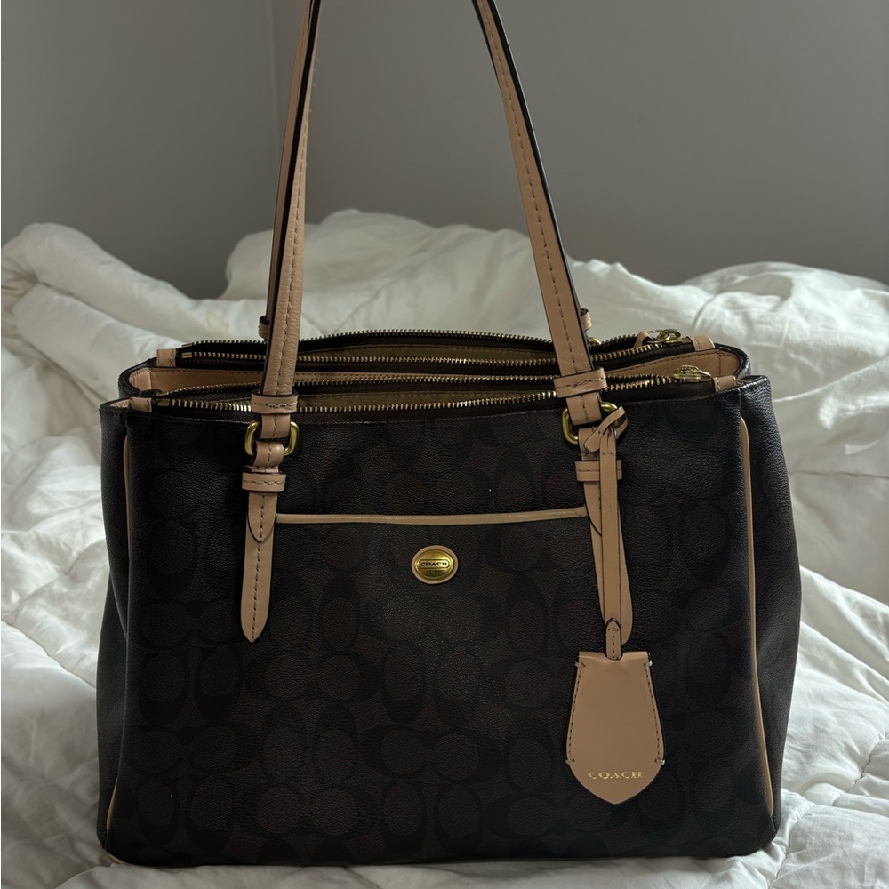 Coach Rowan Satchel Signature Canvas Bag